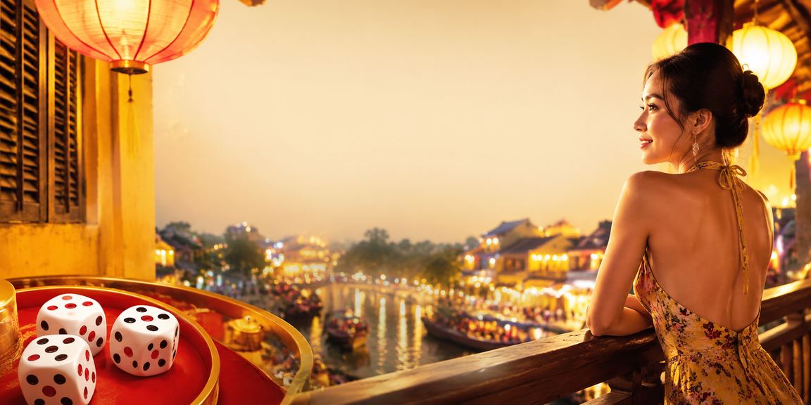 Người chơi tại Hội An đặt cược tài xỉu trong khu chợ đêm